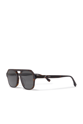 Aviator-Style Tortoiseshell Sunglasses