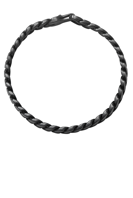 Curb Chain Bracelet, Black Titanium