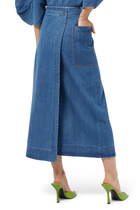 Summer Denim Lean Back Wrap Skirt