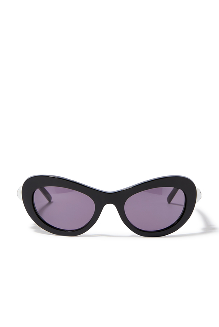 Pearl Oval Frame Sunglasses