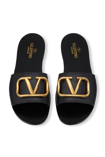 Valentino Garavani  VLogo Leather Slides