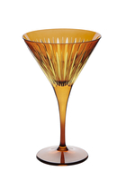 Prism Amber Martini Glass, Set of 4