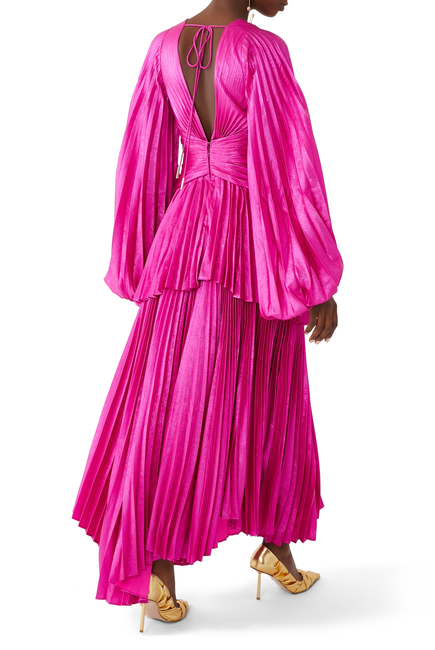 Rosella Puff-Sleeve Maxi Dress