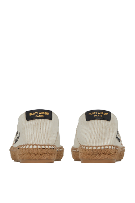 Logo Embroidered Canvas Espadrilles