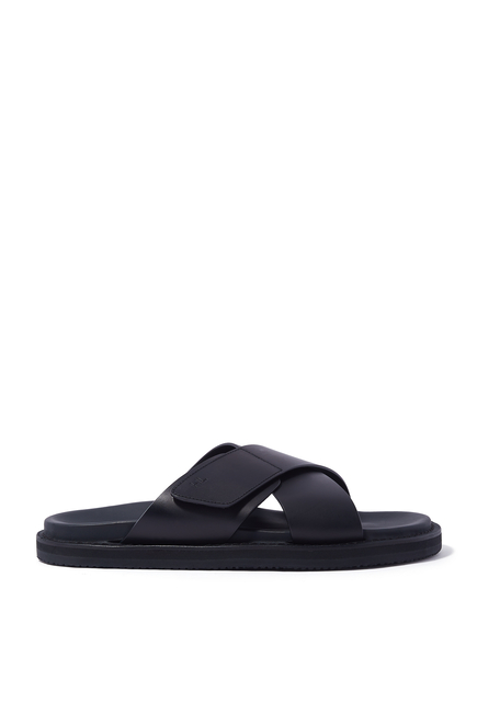 Promenade Cross Leather Sandals