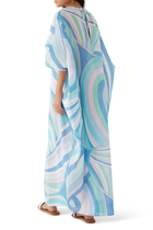 Iride-Print Cotton Kaftan