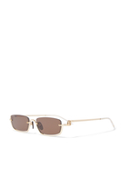 Slim Rectangular Frame Sunglasses