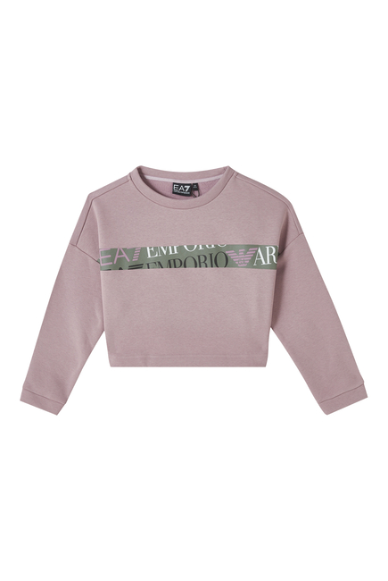 Kids Cropped Logo Sweatshirt