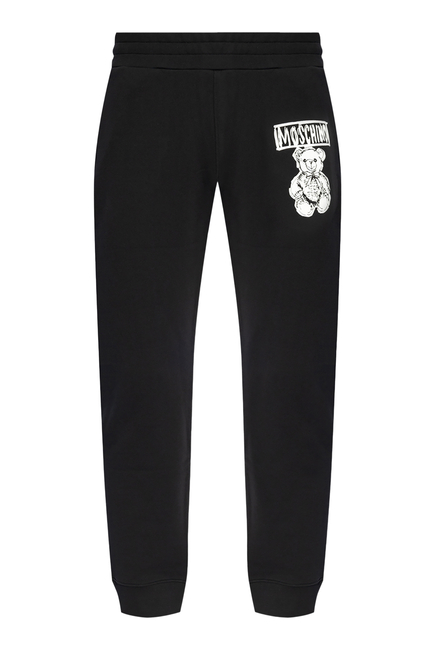 Teddy Print Cotton Sweatpants