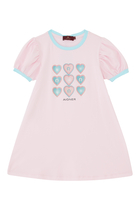 Kids Heart-Print Cotton Dress