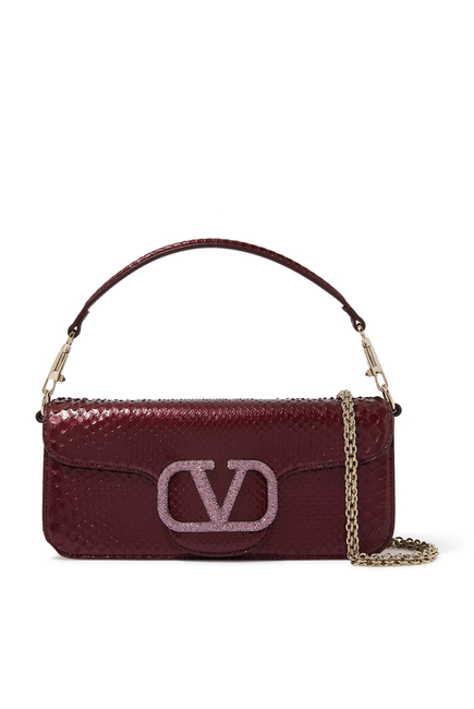 Valentino Garavani V Logo Middle East Exclusive Plaque Chain Linked Clutch Bag