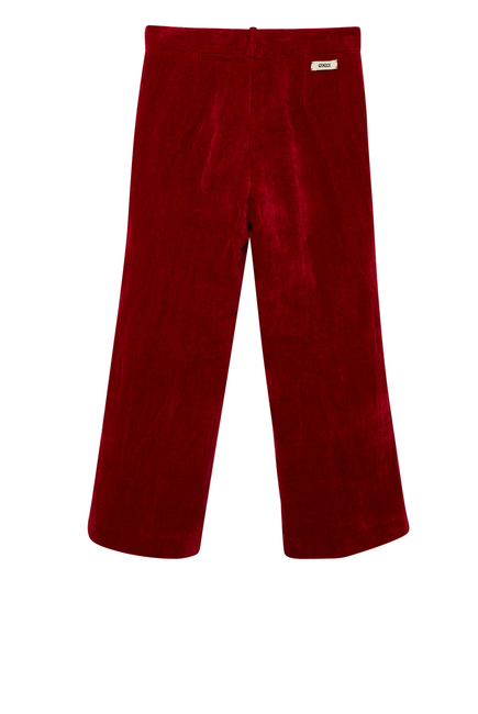 Velvet Trousers With Patch