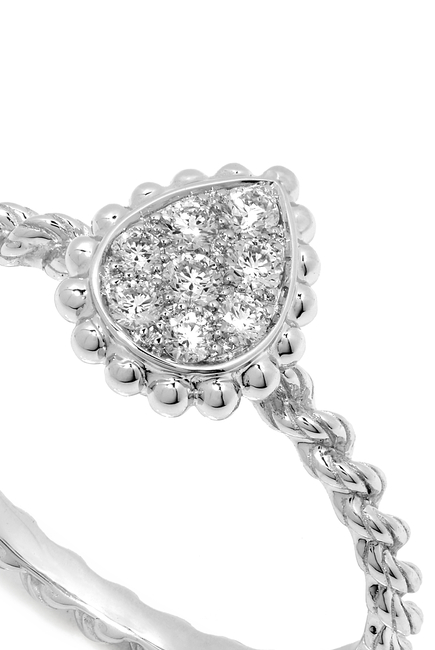 Serpent Bohème Ring, 18k White Gold & Diamonds