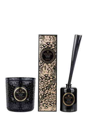 Suede Noir Luxe Candle & Diffuser Set