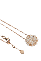 Tip-Top Necklace, 18k Rose Gold with White Agate & Diamonds
