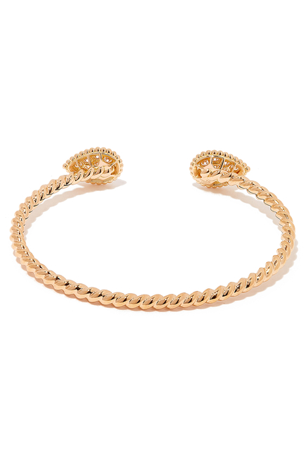 Serpent Bohème Double S Motif Bracelet, 18K Yellow Gold & Diamonds