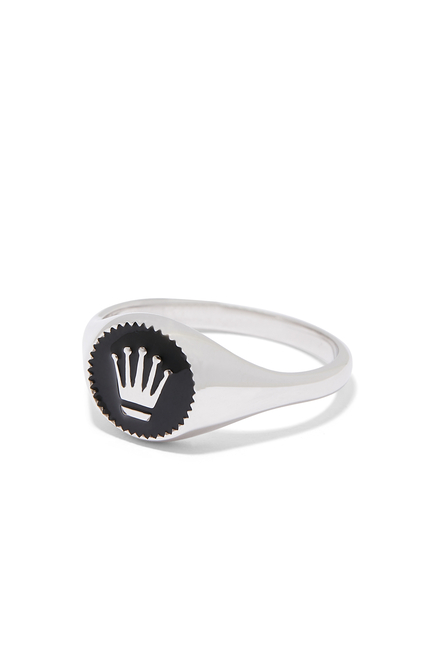 Empire Signet Ring, Sterling Silver