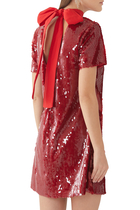 Mini Ilana Poinsettia Sequin Dress