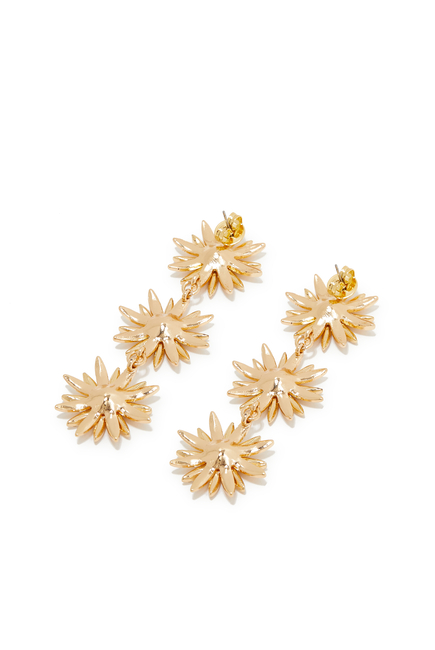 Saskia Drop Earrings, 18K Gold-Plated Brass