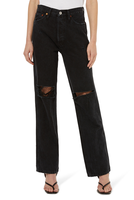 Re/Done High-Rise Straight Jeans