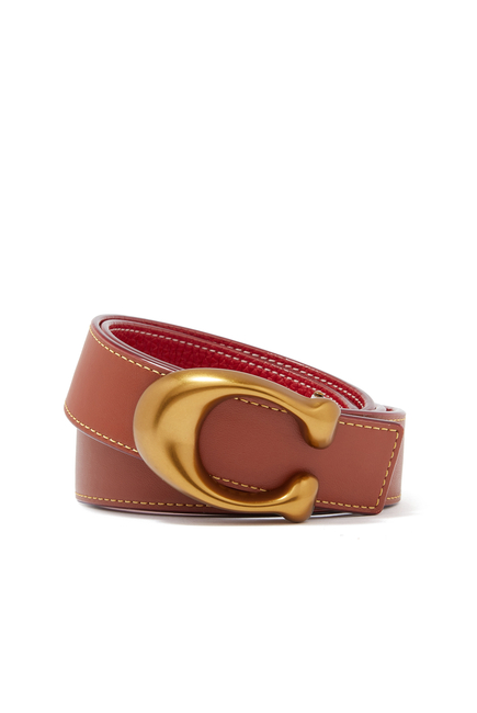 Signature Buckle Reversible Belt