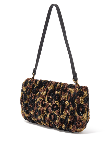 Beaded Bean Bag in Leopard