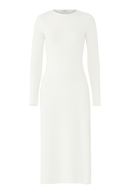 Ribbed Long-Sleeve Dress