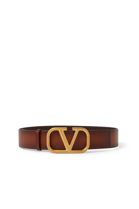 Valentino Garavani VLogo Buffed Leather Belt