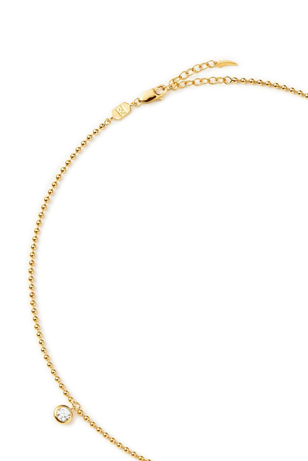 Charm Drop Necklace, 18k Gold-Plated Sterling Silver