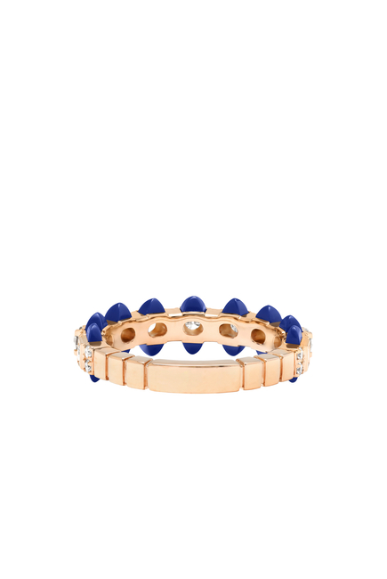Tip-Top Ring, 18k Rose Gold with Lapis Lazuli & Diamond