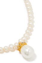 Madonna Pearl Necklace, 24K Gold-Plated Brass