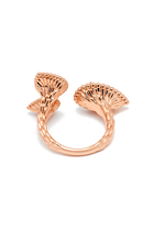 Serpent Boheme Three Motif Ring, 18k Rose Gold & Diamonds