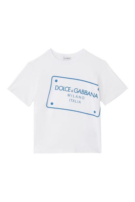 Buy Dolce & Gabbana Logo Tag Print T-Shirt for Boy | Bloomingdale's UAE