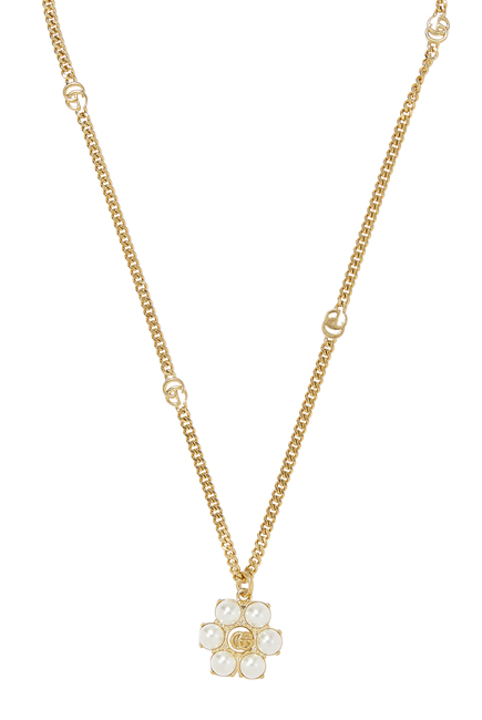 Pearl Double G Necklace