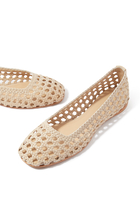 Shell Crochet Ballerina Flats