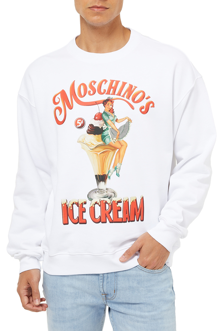 Ice Cream Print Sweatshirt