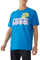 Retro Logo Skunk Print T-Shirt