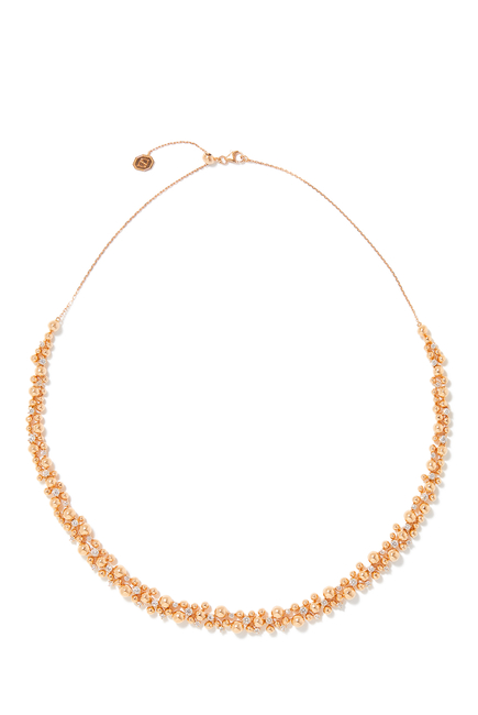 Shibuya Necklace, 18k Pink Gold & Diamonds