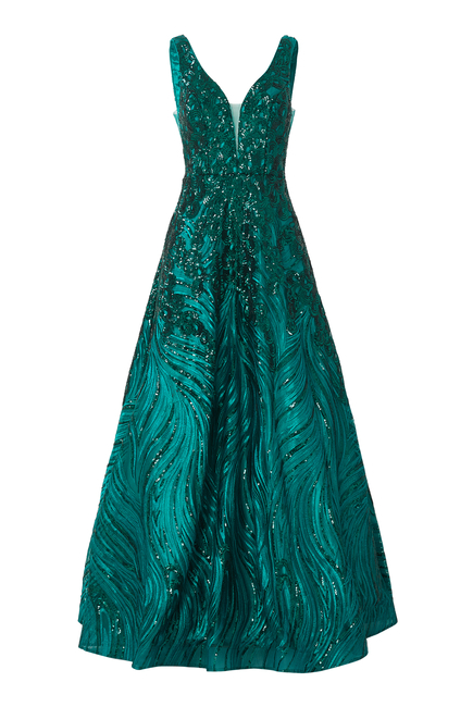 Sequin Embellished Gown