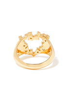 Hobb/Love Heart Ring, 18k Yellow Gold & Diamonds