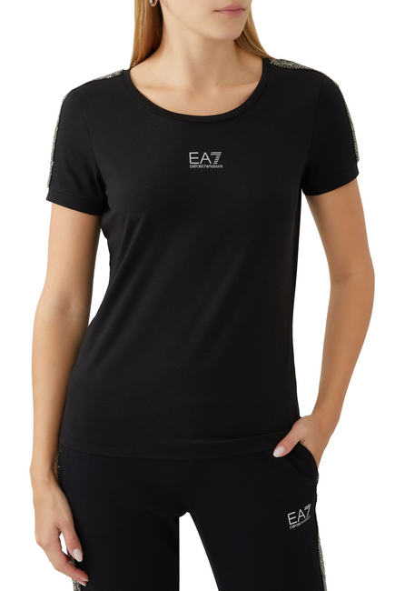 EA7 Sequin Logo T-Shirt