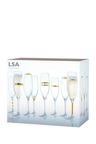 Deco Champagne Flute Set of Eight