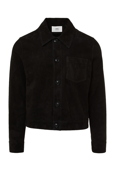 Suede Buttoned Overshirt