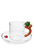 Coffee Cup with Saucer Apple