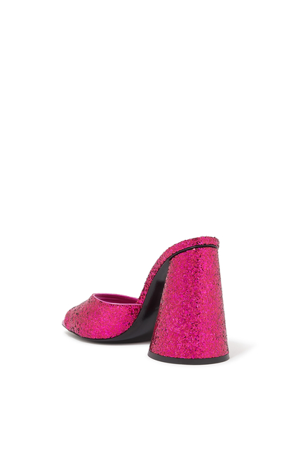 Luz All Over Glitter Chunky Heel Mules