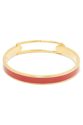 Boucle Bracelet, 24k Gold-Plated Brass & Enamel