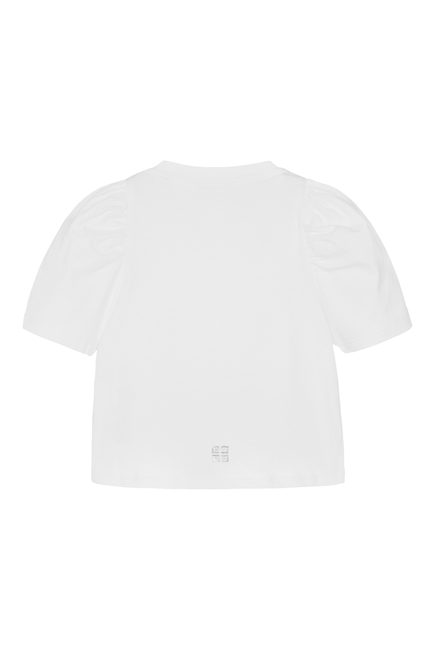 Kids Logo-Print T-Shirt with Puffy Sleeves