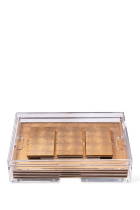 Grand Matbox Clear Silver Leaf Gold Set