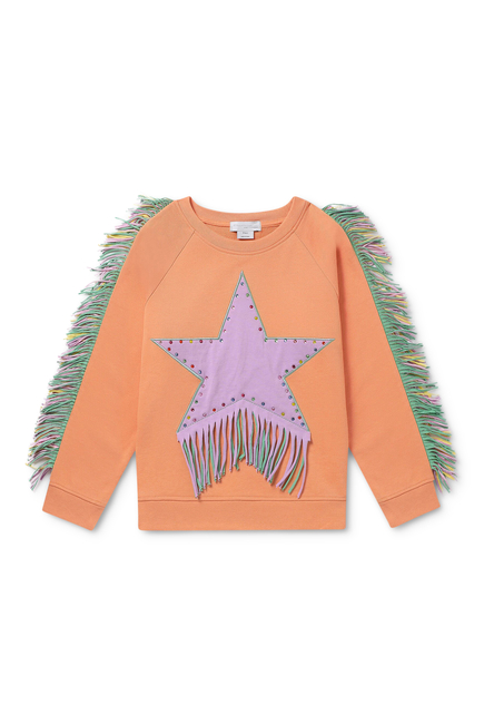 Kids Fringed Star Sweatshirt