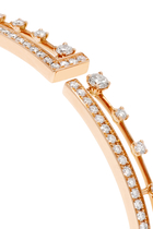 Avenues Open Hinged Bracelet, 18k Rose Gold with Diamonds